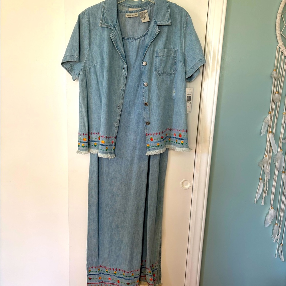 Vintage 2 piece Dress/Top set